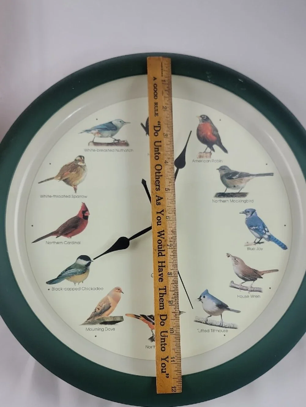 Audubon Bird Clock Singing Sounds National Society 13 1/4